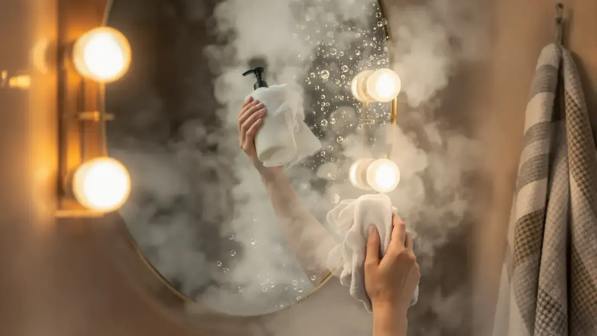 Objevte rychlý dvousekundový trik, který zaručuje lesklé zrcadlo i po dlouhých teplých sprchách